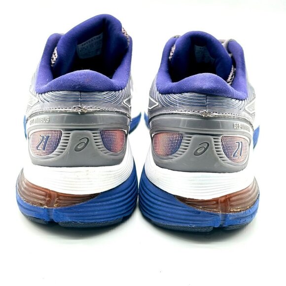 ASICS Gel Nimbus 21 Blue & White Running Sneakers Women’s Size  11 - Picture 4 of 10